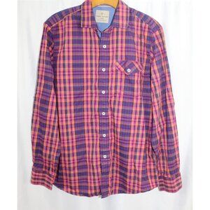 Tommy Bahama Jeans Mens Multicolor Plaid Long Sleeve Cotton Button Up‎ S